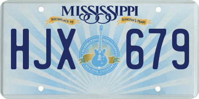 MS license plate HJX679
