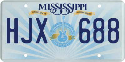 MS license plate HJX688