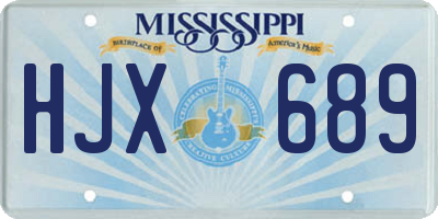 MS license plate HJX689
