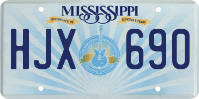 MS license plate HJX690
