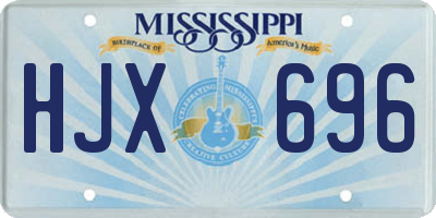 MS license plate HJX696