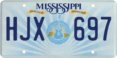 MS license plate HJX697