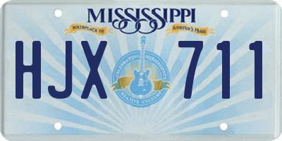 MS license plate HJX711
