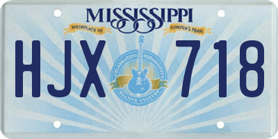MS license plate HJX718