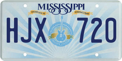 MS license plate HJX720