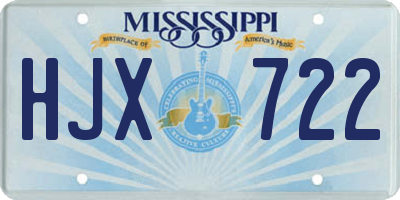 MS license plate HJX722