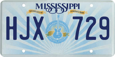 MS license plate HJX729