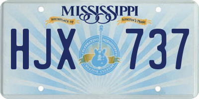 MS license plate HJX737