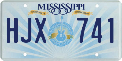 MS license plate HJX741