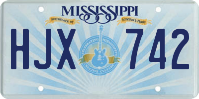 MS license plate HJX742