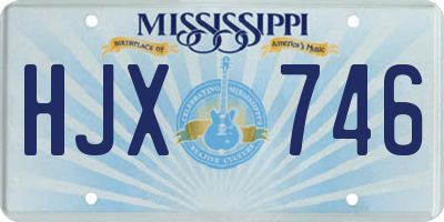 MS license plate HJX746