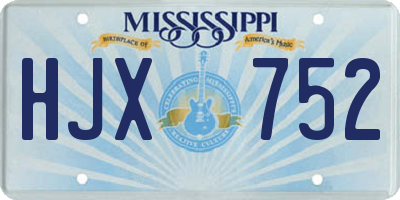 MS license plate HJX752