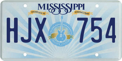 MS license plate HJX754