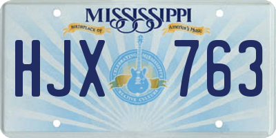 MS license plate HJX763