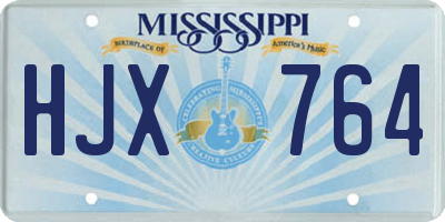 MS license plate HJX764