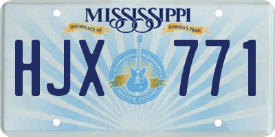 MS license plate HJX771