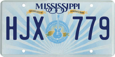 MS license plate HJX779