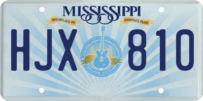 MS license plate HJX810