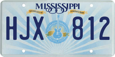 MS license plate HJX812