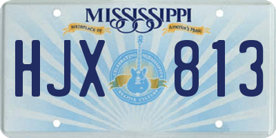 MS license plate HJX813