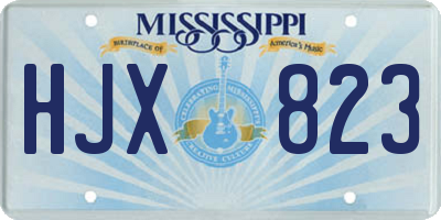 MS license plate HJX823