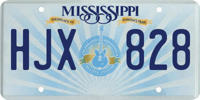 MS license plate HJX828