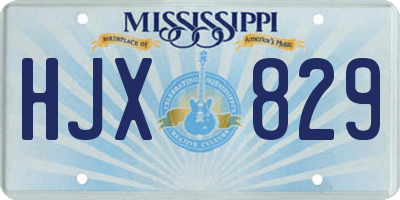 MS license plate HJX829