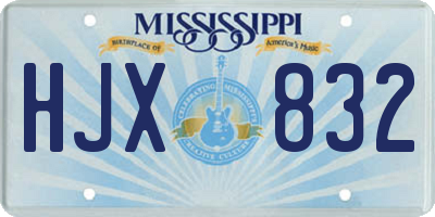 MS license plate HJX832