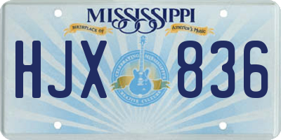 MS license plate HJX836