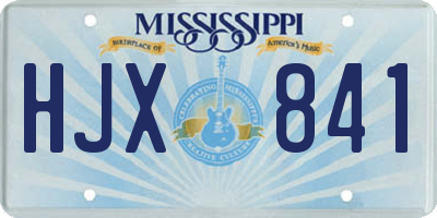 MS license plate HJX841