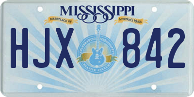 MS license plate HJX842