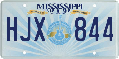 MS license plate HJX844