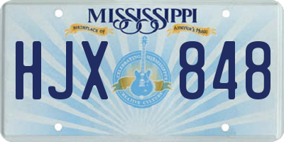 MS license plate HJX848