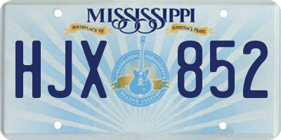 MS license plate HJX852