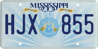MS license plate HJX855