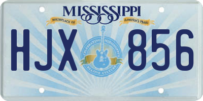 MS license plate HJX856