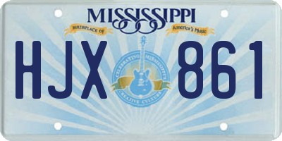 MS license plate HJX861