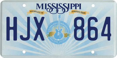 MS license plate HJX864