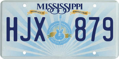 MS license plate HJX879