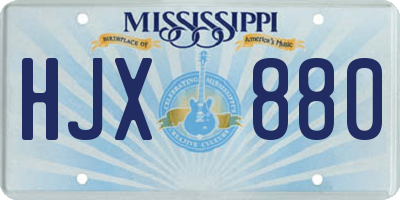 MS license plate HJX880