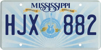 MS license plate HJX882