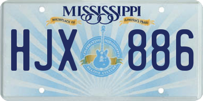 MS license plate HJX886