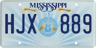 MS license plate HJX889