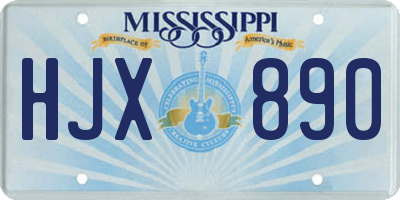 MS license plate HJX890