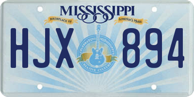 MS license plate HJX894