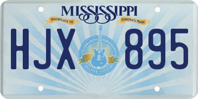 MS license plate HJX895