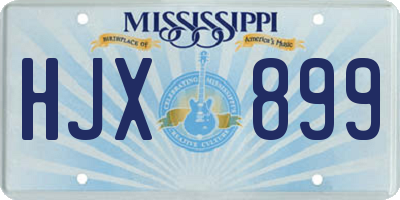 MS license plate HJX899