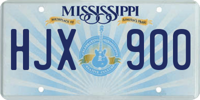 MS license plate HJX900