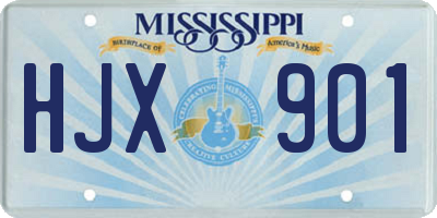 MS license plate HJX901