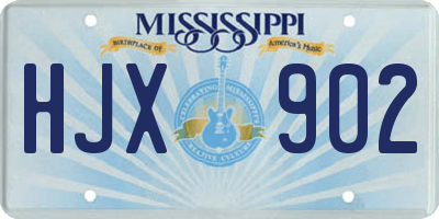 MS license plate HJX902